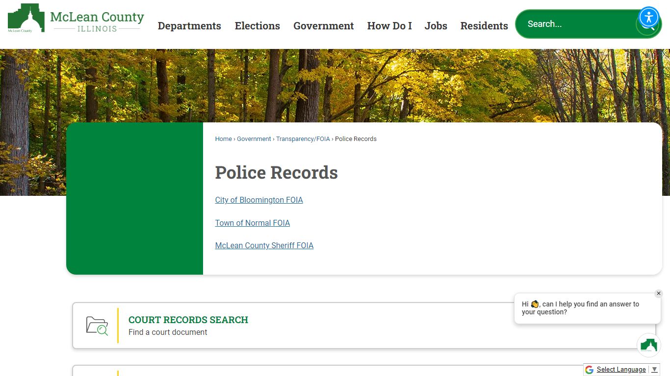 Police Records | McLean County, IL - Official Website